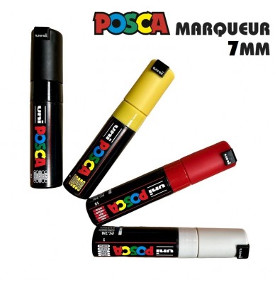 Marker pentru vopsea POSCA – pâslă cu vârf lat de 5 mm în 4 culori