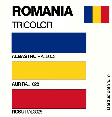 albastru galben rosu vopseste Romania – spray sau aerograf